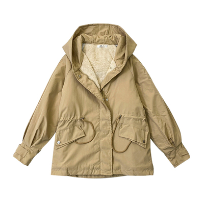 大码女装韩版加厚连帽棉服外套