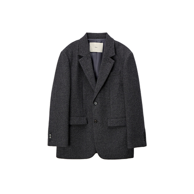 Dunst【24H同款】中性经典单排两粒扣羊毛西装夹克外套UDJA5C107