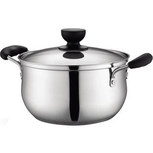 苏泊尔汤锅双耳家用煮锅304不锈钢加厚煮奶瓶锅电磁炉拉面锅汤奶