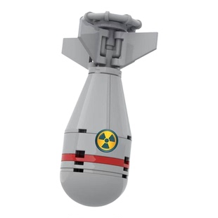 适用乐小高积木小男孩原子弹核弹导弹模型邱小姐军事武器拼装玩具