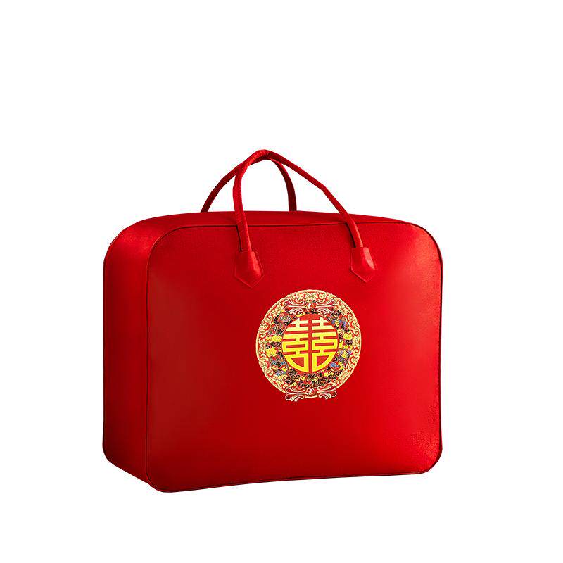 结婚牛津布空调夏被大红色收纳袋
