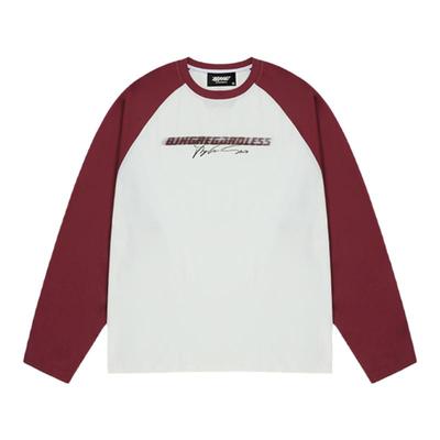 BJHG秋撞色拼接长袖T恤