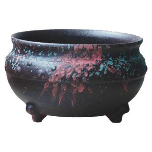 粗陶拼盘创意大口径三足火锅群生多肉植物花盆复古网红陶瓷花盆