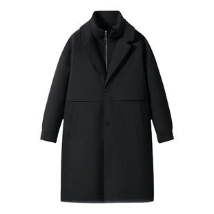 羽绒服男士中长款冬季白鸭绒2025年新款加厚潮牌高端休闲风衣外套