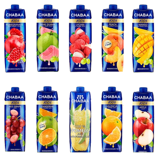 芭提娅果汁饮料泰国进口恰芭番石榴芭乐荔枝葡萄蓝莓橙汁1L椰子水