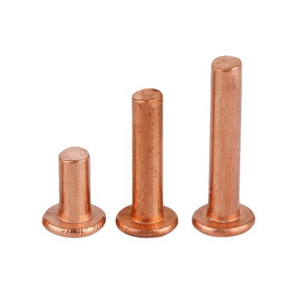 紫铜平头铆钉敲击式实心GB109