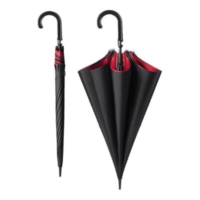 德国弯钩双层自动大雨伞长柄家用