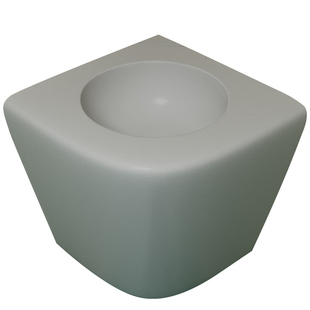 监狱羁押室谈话室软包洗手盆挂墙式硅胶洗脸盆防撞三角洗漱盆面盆