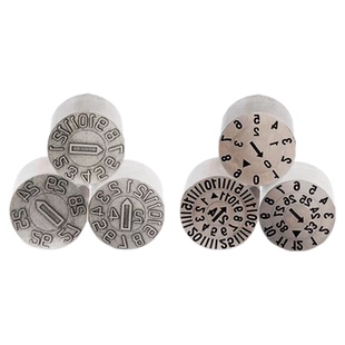 进口25年压铸模凸字模具可调日期章三圈章可调三层组合注塑日期码