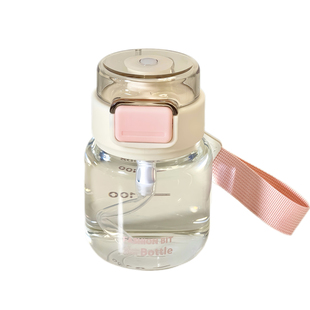 口袋杯子女士高颜值2026新款便携高硼硅透明玻璃吸管水杯早餐专用