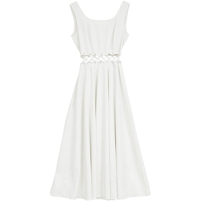 ONLY小方领大体量A字裙连衣裙