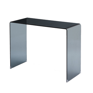 纯玻璃设计师极简小型女生家用美甲化妆桌子透明网红潮流梳妆台