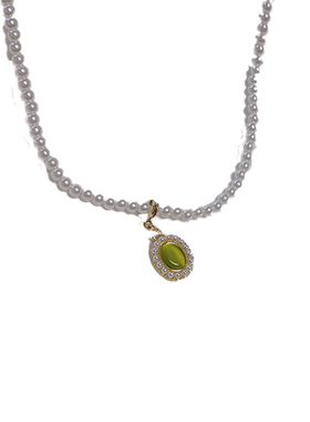 绿幽之原创法式优雅温柔锁骨链