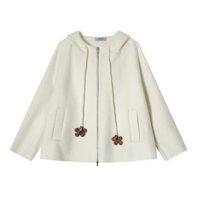 dfvc韩版短款绵羊毛呢外套