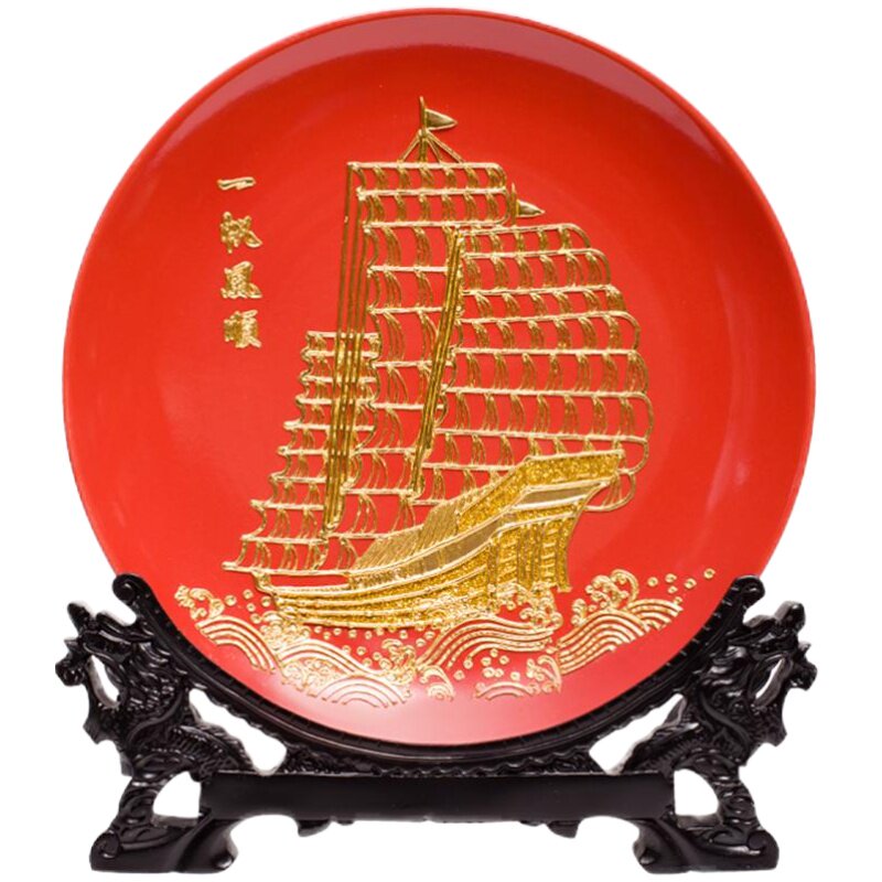 金箔一帆风顺摆件开业大吉礼物