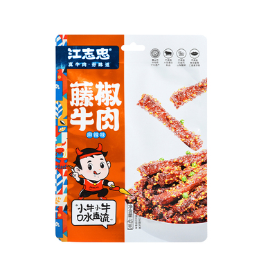 江志忠麻辣牛肉干卤味小吃解馋