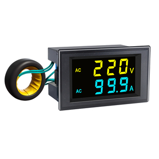 交流数显电压表电流表220v380v100a200a数字双显检测仪D85-2042AG