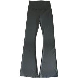 VJISHA超模裤加长瑜伽裤显瘦高腰微喇裤拖地喇叭裤弹力休闲裤欧美