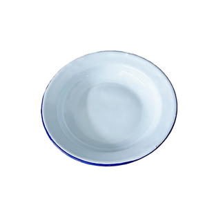 复古怀旧搪瓷盘子商用餐具可爱创意搪瓷火锅店专用盘子市井地摊碟