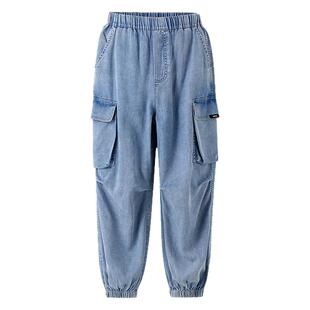 【商场同款】安奈儿童装男童牛仔裤春新款抗菌防晒AB516602