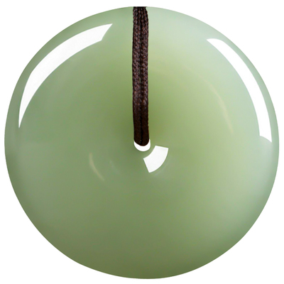 鑫广源和田玉平安扣吊坠男女款保平安玉石项链挂件