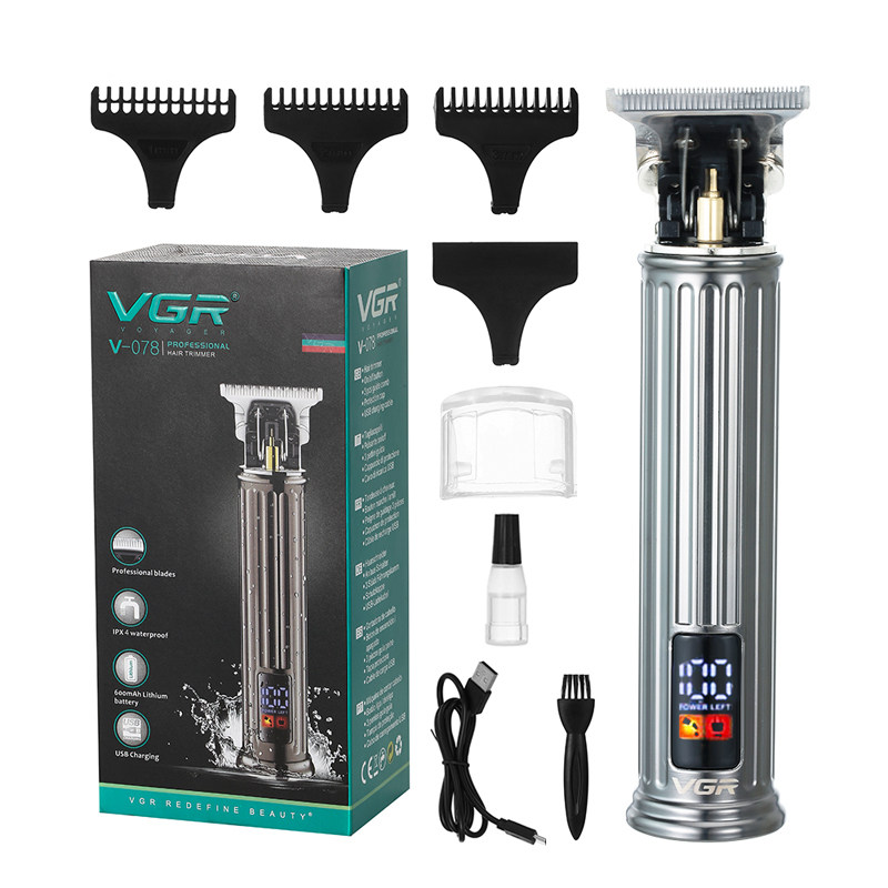 VGR电推剪 金属推子全身水洗T9油头电剪美发店专业推白雕刻理发器