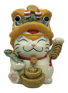 美陶招财猫收银台开业陶瓷储钱罐