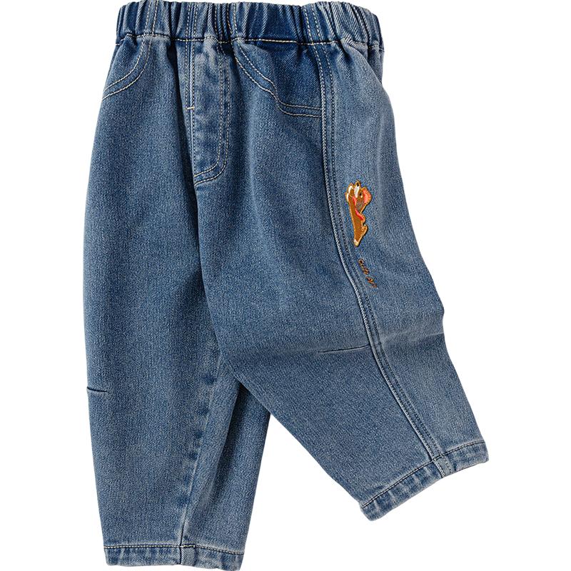 【商场同款】巴拉巴拉男童加绒牛仔裤宝宝裤子秋冬季童装儿童长裤