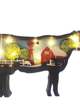 海森木质摆件北美桌面镂空雕刻