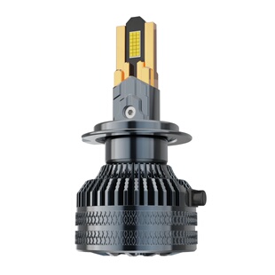 超亮十铜管汽车激光LED大灯H7透镜H11远近光灯H1H4一体改装防雾灯