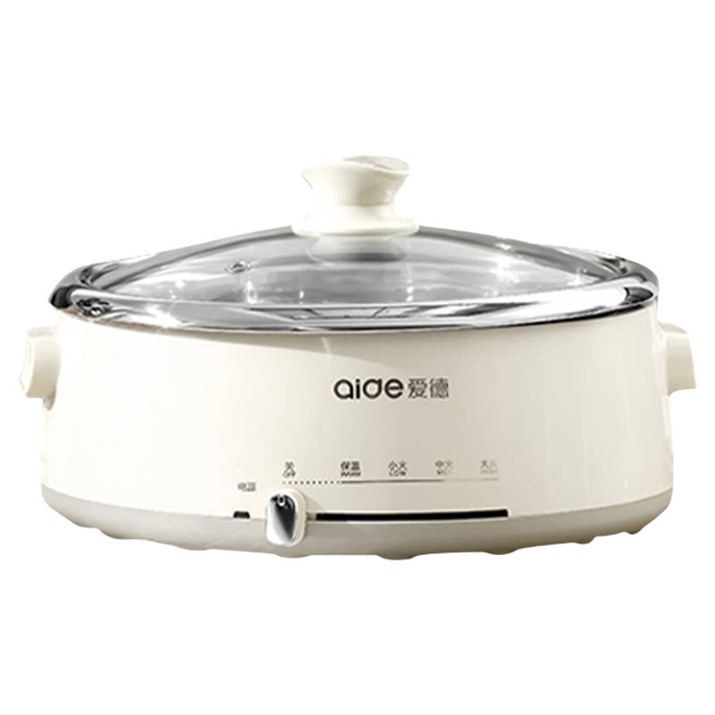 日本316食品级不锈钢电火锅分体式电锅304家用可拆卸防干烧5L火锅