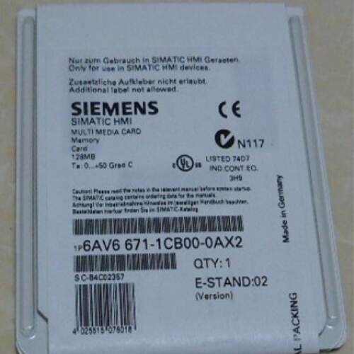 议价6AV6671-1CB00-0AX2触摸屏存储卡128MB 6AV6 671-1CB00-0AX2