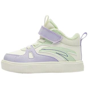 安踏学步鞋二阶段秋冬新款女宝宝加绒保暖棉鞋高帮运动鞋幼儿园鞋