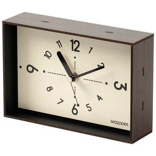WOZOOM屋准艺术创意客厅桌面时钟摆件复古家居摆台式座钟表装饰品