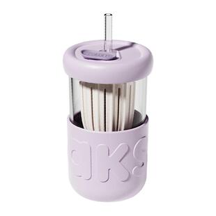 AKS茶水分离花茶杯防烫手gaga联名吸管玻璃杯萌大肚水杯泡茶杯子