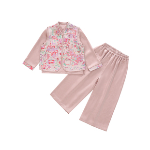 2026春季男女童同款汉服中国风国学服表演服春和景明汉服三件套