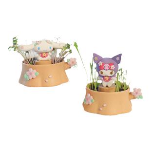 正版觅嗷大耳狗库洛米季系列猫草种植摆件微景观桌面盆栽绿植