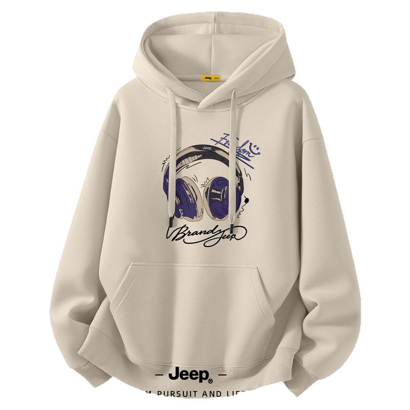 Jeep吉普美式宽松连帽卫衣男