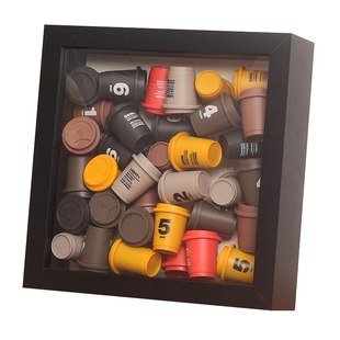 三顿半咖啡相框盲盒收纳DIY空框摆件萌粒立体厚中空展示盒画框