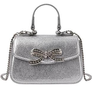 巴拉巴拉儿童休闲包女童手提方包蝴蝶结装饰时尚精致潮酷萌趣儿童