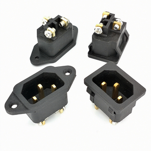 爆款30A大电流品字型电源插座加厚针高压锅电饭煲电动车充电插座