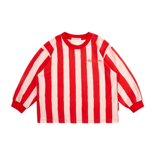 BEBEDEPINO贝贝品诺春季莫代尔棉粗条纹T恤长裤套装