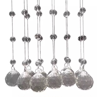 网红婚庆水晶珠帘珠链珠串美陈场景布置婚礼堂吊顶现场装饰菠萝珠