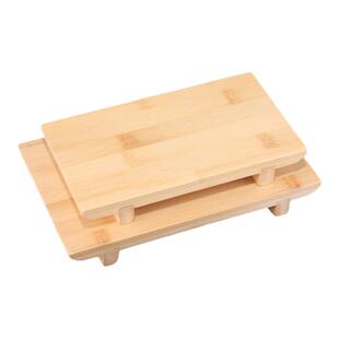 日式寿司板盛台板前寿司盘长方形木质牛肉烤肉餐盘寿司台寿司盛器