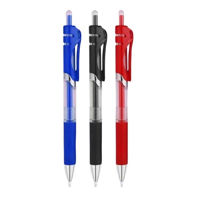 按动中性笔红蓝黑三色多支批发