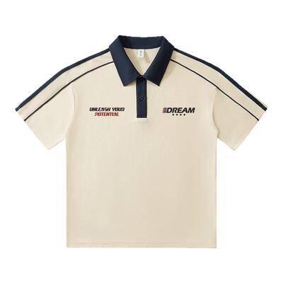 Gbiaior美式复古撞色POLO