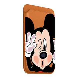 【米奇】新款magsafe磁吸卡包适用苹果iphone13promax皮革14plus同款15pro真皮卡套mini手机壳皮质配件门禁