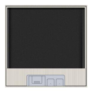 德力西嵌入式地插座超薄隐形不锈钢纯平暗藏86面板埋隐藏式cn