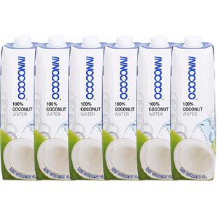 INNOCOCO泰国100%椰子水NFC椰青果汁饮料1L*6瓶椰子鸡火锅原料
