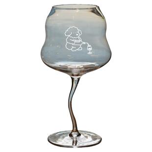 ENDLESS STARS 小狗高脚杯高颜值透明红酒杯轻奢高档水晶酒杯送礼